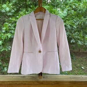 J. By J.Crew Women's Pink Linen Blazer Size 00